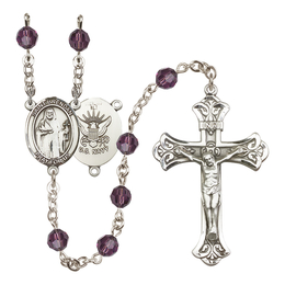 Saint Brendan the Navigator/Navy<br>R9401-8018--6 6mm Rosary<br>Available in 12 colors