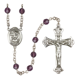 Saint Michael the Archangel<br>R9401-8076 6mm Rosary<br>Available in 12 colors
