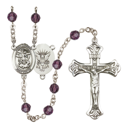 Saint Michael / Navy<br>R9401-8076--6 6mm Rosary<br>Available in 12 colors