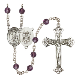 Guardian Angel / Navy<br>R9401-8118--6 6mm Rosary<br>Available in 12 colors