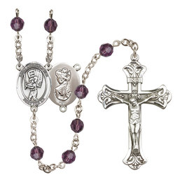 Saint Christopher/Baseball<br>R9401-8500 6mm Rosary<br>Available in 12 colors
