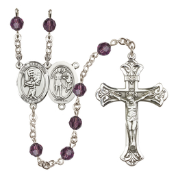Saint Sebastian / Baseball<br>R9401-8600 6mm Rosary<br>Available in 12 colors