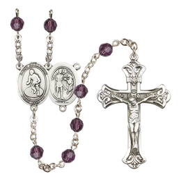 Saint Sebastian/Wrestling<br>R9401-8608 6mm Rosary<br>Available in 12 colors
