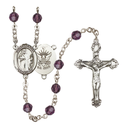 Saint Brendan the Navigator/Navy<br>R9402-8018--6 6mm Rosary<br>Available in 12 colors