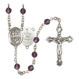 Saint George / Army<br>R9402-8040--2 6mm Rosary<br>Available in 12 colors
