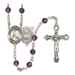 Saint Christopher/Baseball<br>R9402-8150 6mm Rosary<br>Available in 12 colors