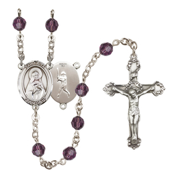 Saint Rita / Baseball<br>R9402-8181 6mm Rosary<br>Available in 12 colors