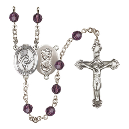 Saint Christopher/Tennis<br>R9402-8505 6mm Rosary<br>Available in 12 colors