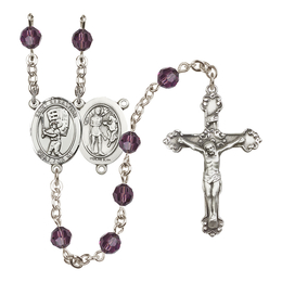 Saint Sebastian / Baseball<br>R9402-8600 6mm Rosary<br>Available in 12 colors
