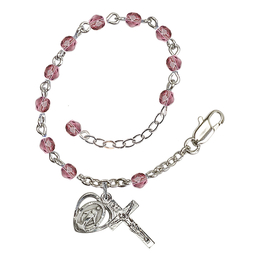 Miraculous Heart<br>RB0034#1 4mm Rosary Bracelet<br>Available in 15 colors