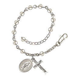 Miraculous<br>RB0056 4mm Rosary Bracelet<br>Plated