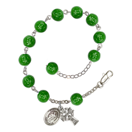 Saint Patrick<br>RB0114 Shamrock Rosary Bracelet