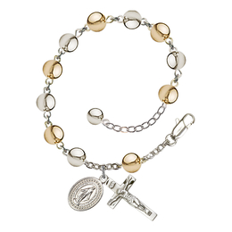 Miraculous<br>RB0807 7mm Rosary Bracelet<br>Plated