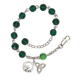 Claddagh<br>RB0866#3 6mm Rosary Bracelet