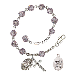 Saint Christopher / Navy<br>RB0866-9022--6 6mm Rosary Bracelet<br>Available in 19 colors