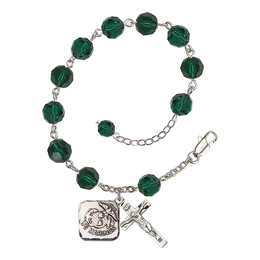 Marines Diamond<br>RB0870-1180--4 8mm Rosary Bracelet<br>Available in 19 colors