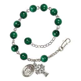 Saint Patrick<br>RB0936#3 6mm Rosary Bracelet