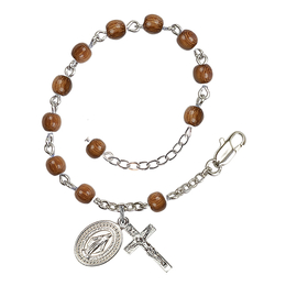 Miraculous<br>RB0940 4mm Rosary Bracelet<br>Plated