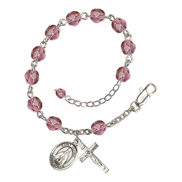Saint Blaise<br>RB6000-9010 6mm Rosary Bracelet<br>Available in 11 colors