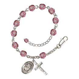 Saint Christopher<br>RB6000-9022 6mm Rosary Bracelet<br>Available in 11 colors