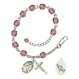 Saint Joseph of Cupertino<br>RB6000-9057 6mm Rosary Bracelet<br>Available in 11 colors