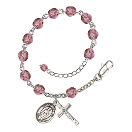 Our Lady of Fatima<br>RB6000-9205 6mm Rosary Bracelet<br>Available in 11 colors