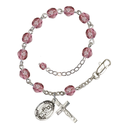 Saint Uriel the Archangel<br>RB6000-9378 6mm Rosary Bracelet<br>Available in 11 colors