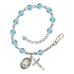 Saint Frances Cabrini<br>RB6000-9011 6mm Rosary Bracelet<br>Available in 11 colors
