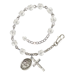 Saints Cosmas & Damian<br>RB6000-9132 6mm Rosary Bracelet<br>Available in 11 colors