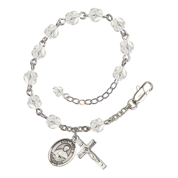 Saint Pius X<br>RB6000-9305 6mm Rosary Bracelet<br>Available in 11 colors