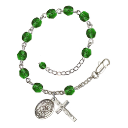 Saint Christian Demosthenes<br>RB6000-9257 6mm Rosary Bracelet<br>Available in 11 colors
