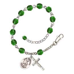 Saint Eustachius<br>RB6000-9356 6mm Rosary Bracelet<br>Available in 11 colors