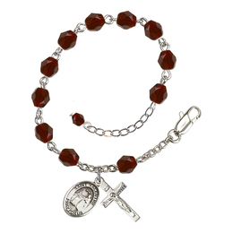 Saint Valentine of Rome<br>RB6000-9121 6mm Rosary Bracelet<br>Available in 11 colors