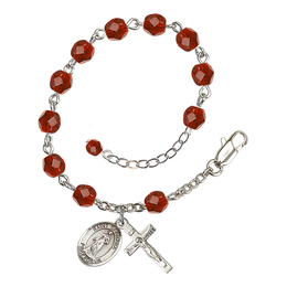Saint Barbara<br>RB6000-9006 6mm Rosary Bracelet<br>Available in 11 colors