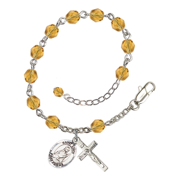 Saint Lucy<br>RB6000-9422 6mm Rosary Bracelet<br>Available in 11 colors