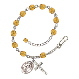 Saint Sebastian/Track & Field<br>RB6000-9610 6mm Rosary Bracelet<br>Available in 11 colors