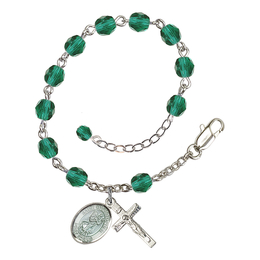 RB6000 Series Rosary Bracelet<br>St. Christopher<br>Available in 12 Colors