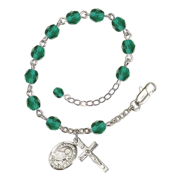 RB6000 Series Rosary Bracelet<br>St. Martin de Porres<br>Available in 12 Colors