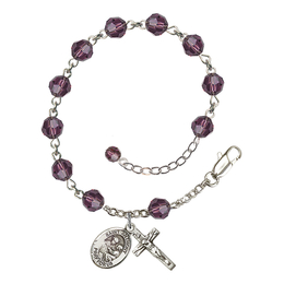 Saint Anthony of Padua<br>RB9400-9004 6mm Rosary Bracelet<br>Available in 12 colors