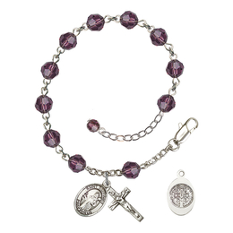 Saint Benedict<br>RB9400-9008 6mm Rosary Bracelet<br>Available in 12 colors
