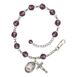 Saint Frances Cabrini<br>RB9400-9011 6mm Rosary Bracelet<br>Available in 12 colors