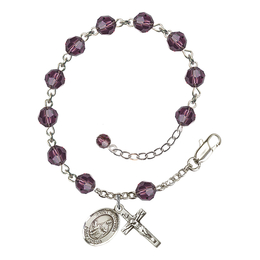 Saint Dymphna<br>RB9400-9032 6mm Rosary Bracelet<br>Available in 12 colors