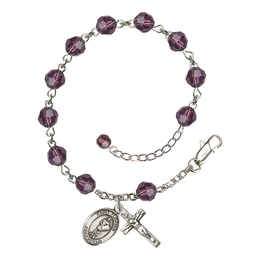 Saint Florian<br>RB9400-9034 6mm Rosary Bracelet<br>Available in 12 colors