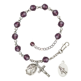 Saint Joseph of Cupertino<br>RB9400-9057 6mm Rosary Bracelet<br>Available in 12 colors