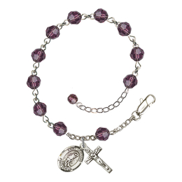 Saint Lazarus<br>RB9400-9066 6mm Rosary Bracelet<br>Available in 12 colors