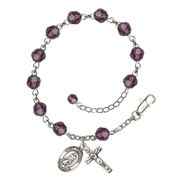 Saint Peregrine Laziosi<br>RB9400-9088 6mm Rosary Bracelet<br>Available in 12 colors