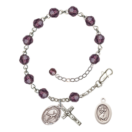 Saint Christopher/Figure Skating<br>RB9400-9139 6mm Rosary Bracelet<br>Available in 12 colors