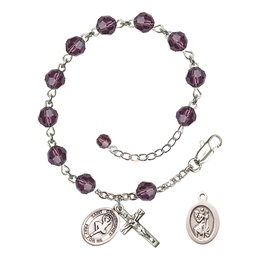 Saint Christopher/Dance<br>RB9400-9143 6mm Rosary Bracelet<br>Available in 12 colors