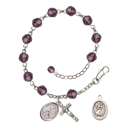 Saint Christopher/Softball<br>RB9400-9145 6mm Rosary Bracelet<br>Available in 12 colors