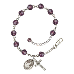 Saint Gertrude of Nivelles<br>RB9400-9219 6mm Rosary Bracelet<br>Available in 12 colors
